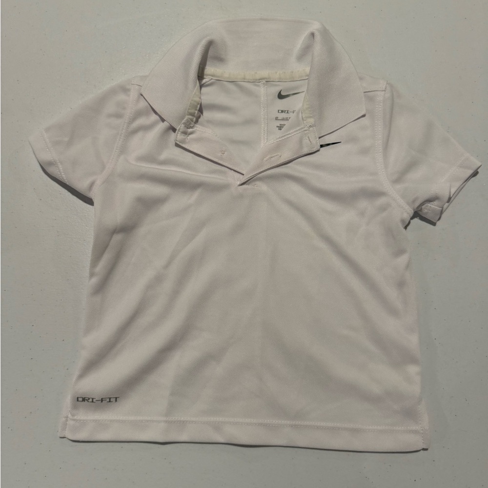 Nike Kids White Dri-FIT Polo Top